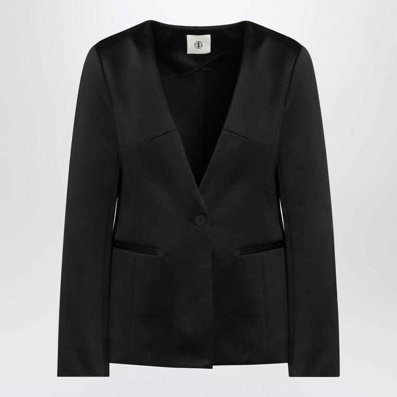 Coats & Jackets the garment - Black single breasted cotton blend jacket - 6 UK Brand