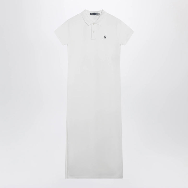 Polo Ralph Lauren - Long dress in white cotton with logo