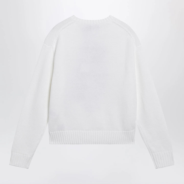 Polo Ralph Lauren - White cotton Polo Bear sweater
