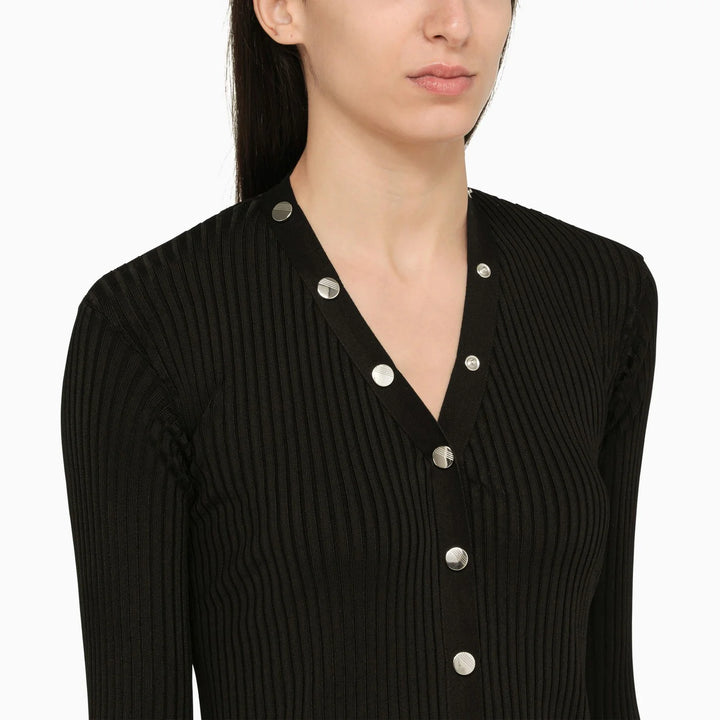 The Attico - Black viscose long cardigan