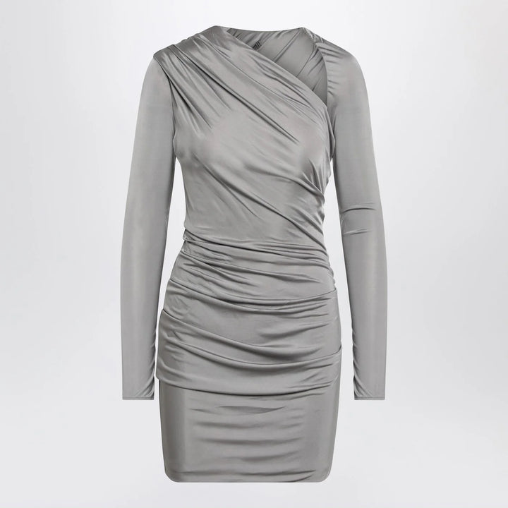 The Attico - Draped grey mini dress