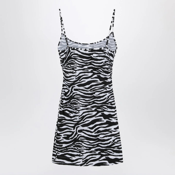 The Attico - Zebra beach cover-up in stretch fabric
