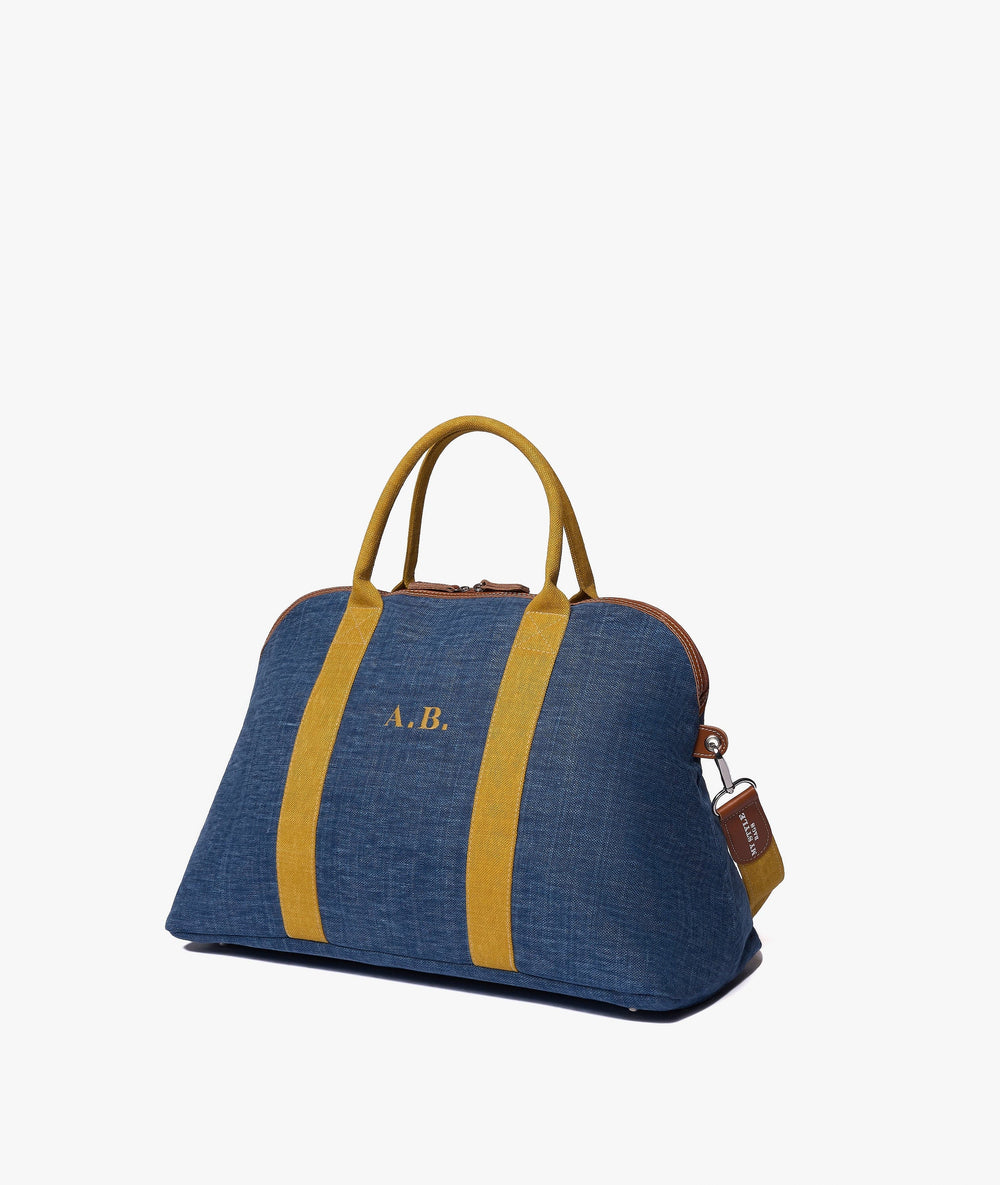 Duffel Bag My Style Bags London Procida Travel Duffle Bag in Denim/Ochre Brand
