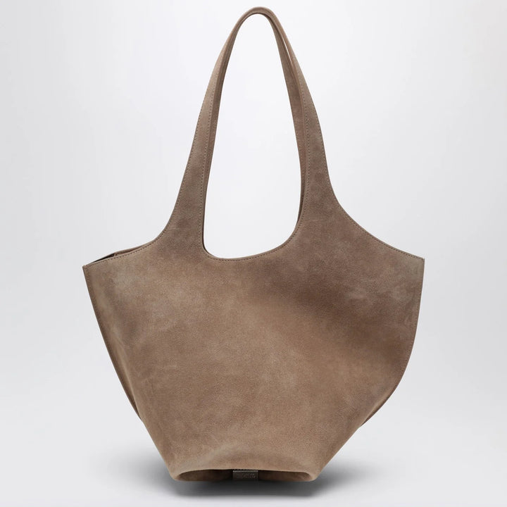 The Attico - Tobacco-coloured suede La Scoop medium bag