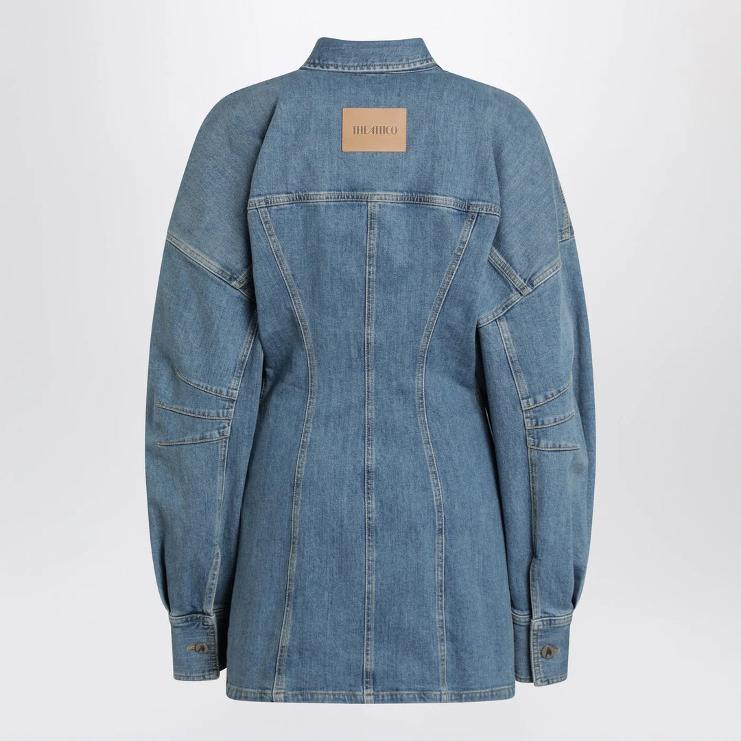The Attico - Light blue denim mini dress