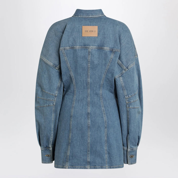 The Attico - Light blue denim mini dress