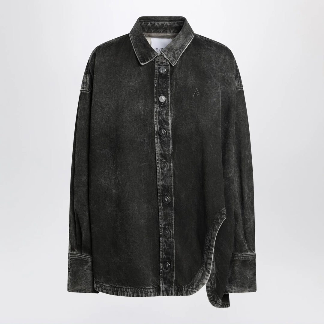 The Attico - Black washed denim shirt