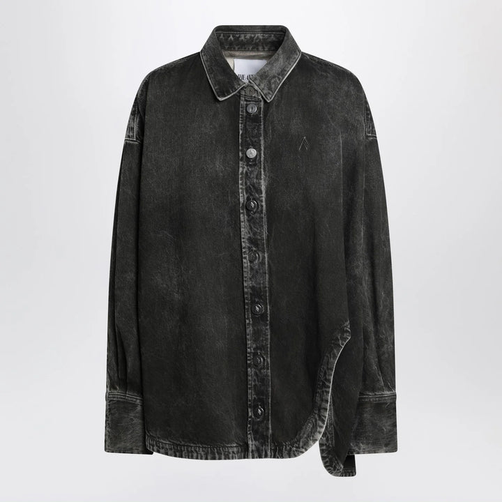 The Attico - Black washed denim shirt
