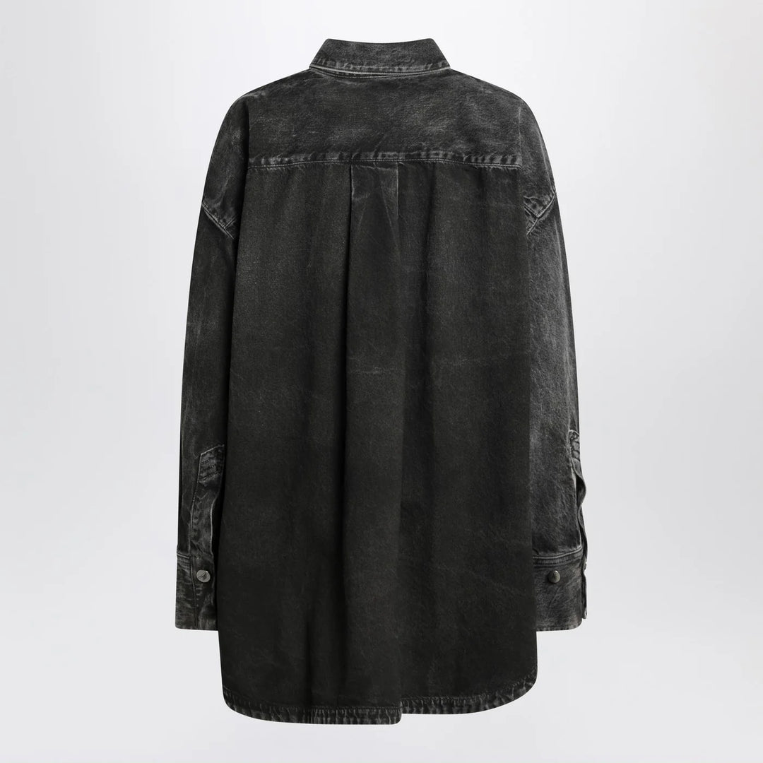 The Attico - Black washed denim shirt