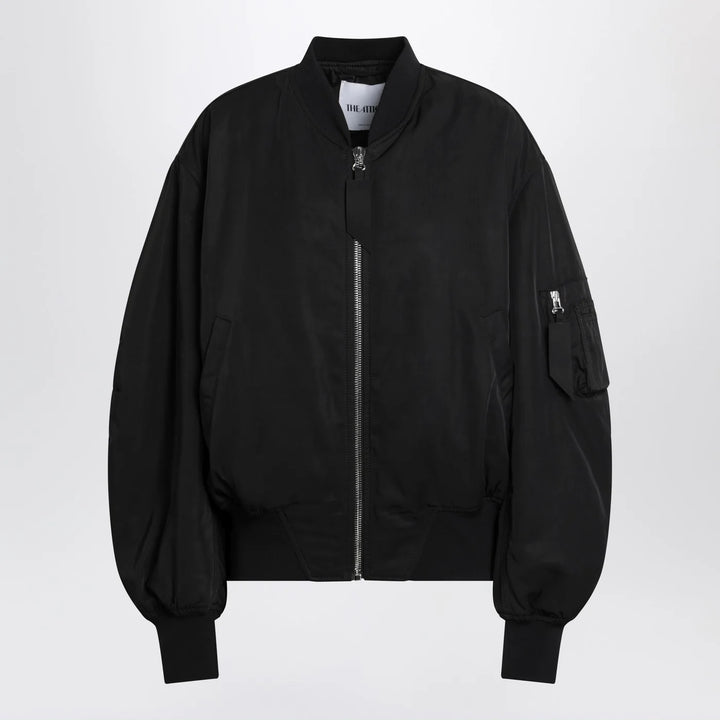 The Attico - Black zip bomber jacket