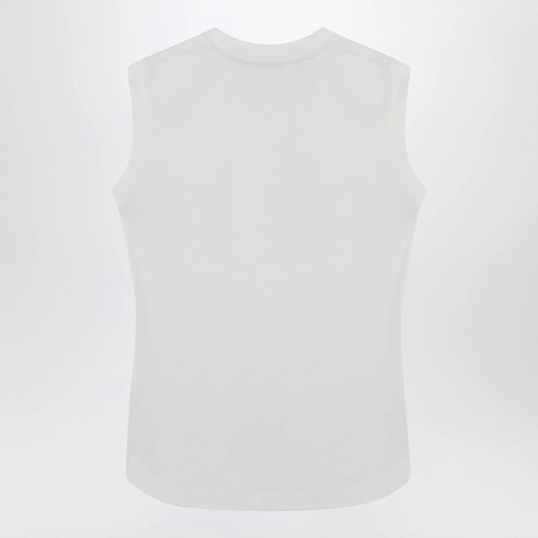 The Attico - White tank top with shaped hem