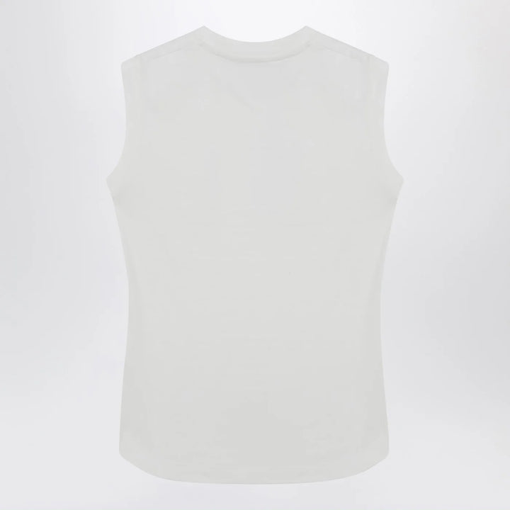 The Attico - White tank top with shaped hem