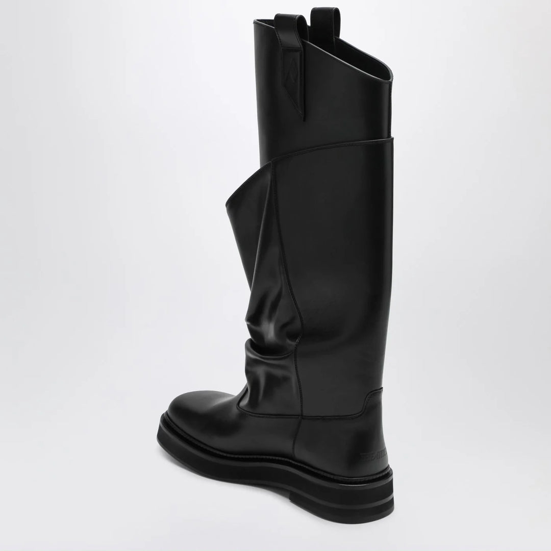 The Attico - Black leather La Passeggiata boots