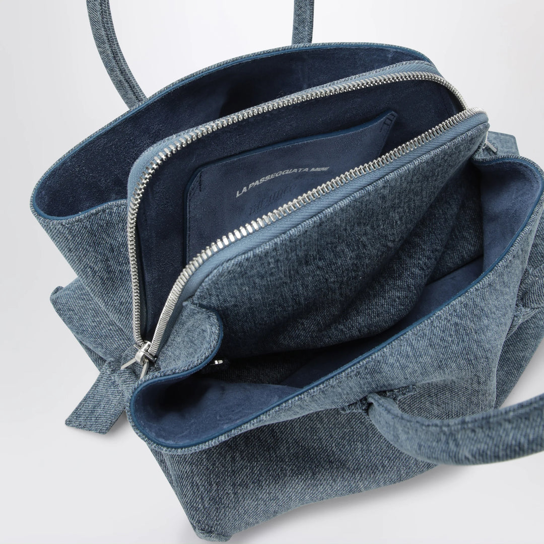The Attico - La Passeggiata Mini bag in washed denim