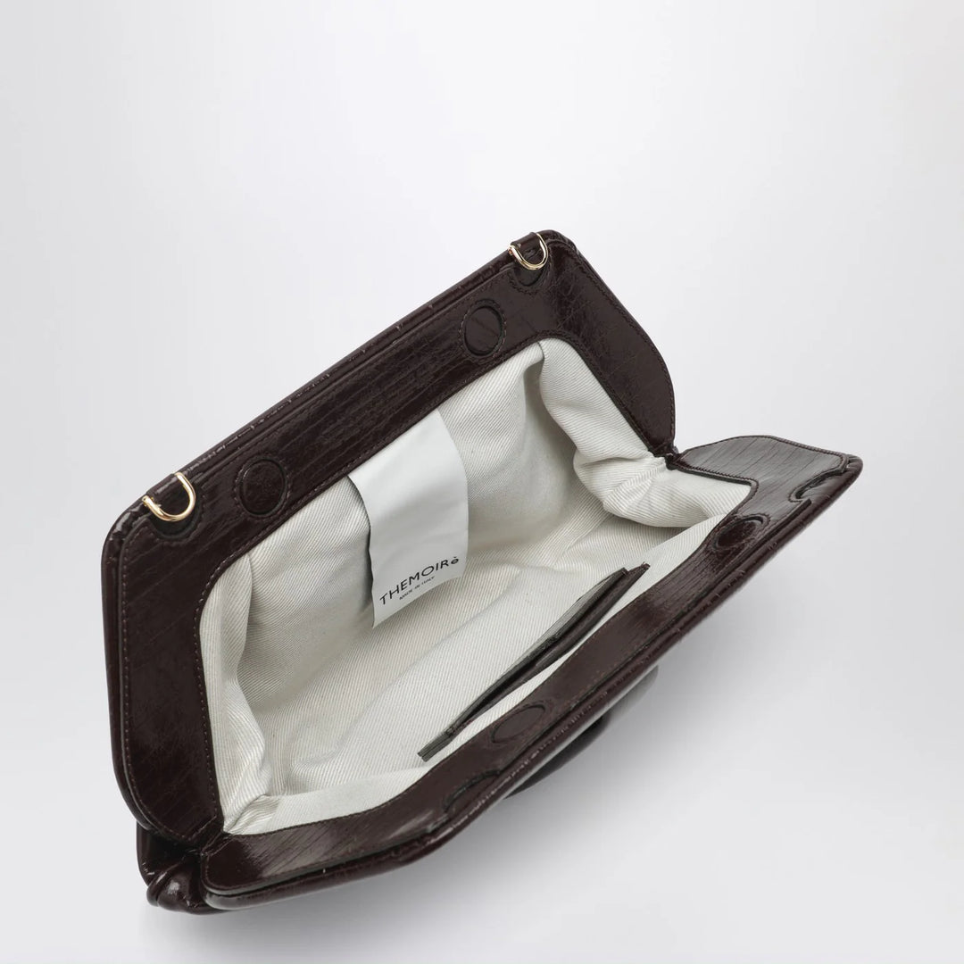 THEMOIRè - Emera clutch in chocolate brown