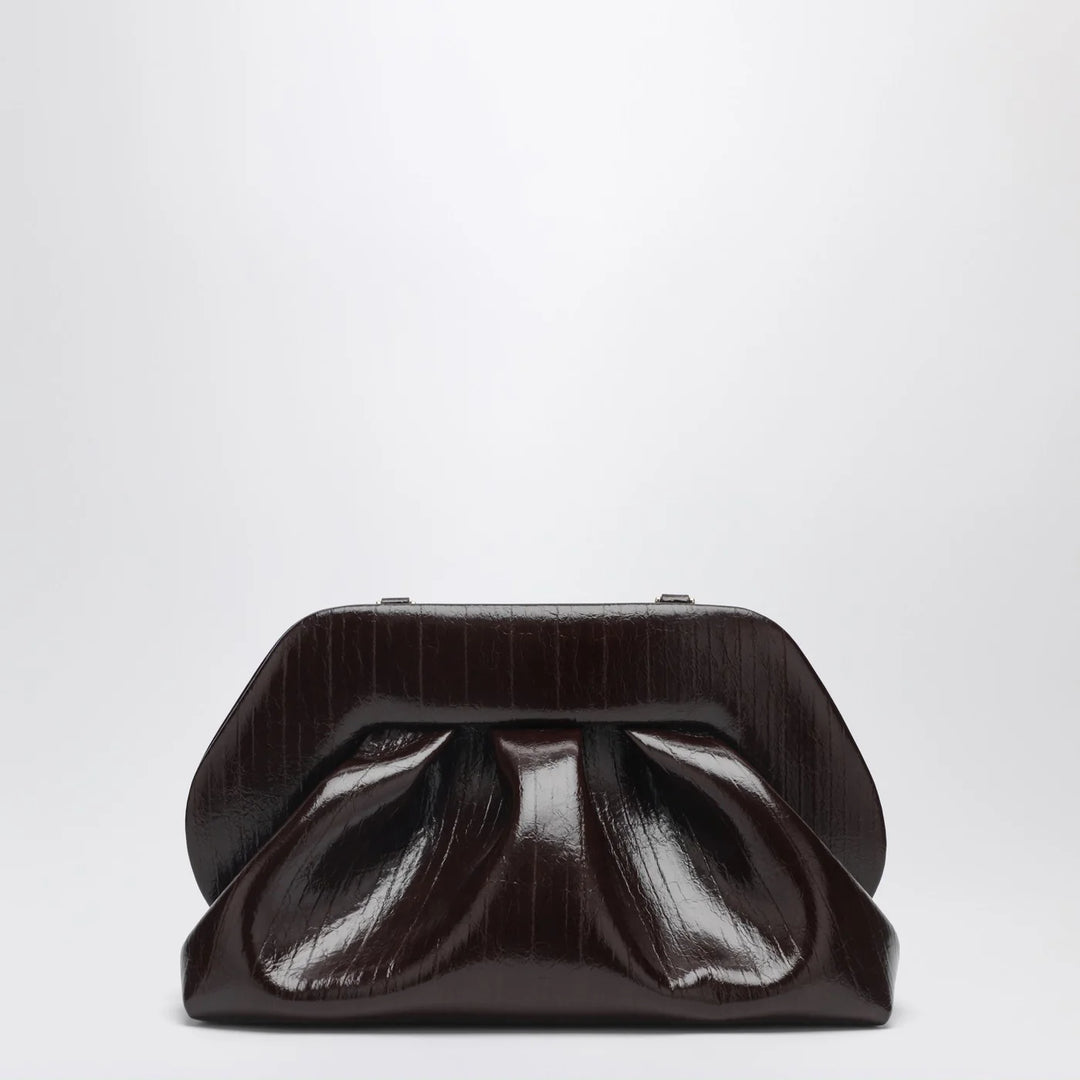 THEMOIRè - Tia clutch in chocolate brown