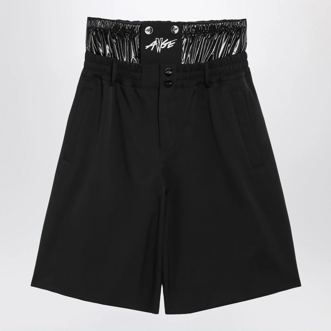 Moncler X A$AP Rocky - Black nylon blend Bermuda shorts