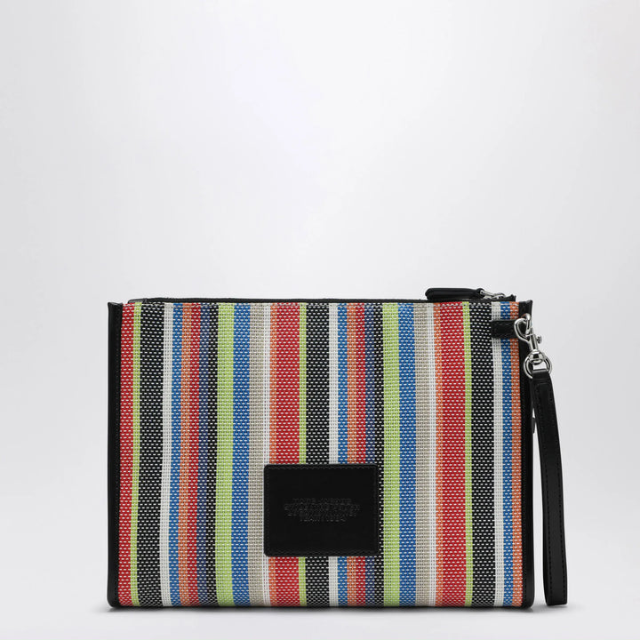Marc Jacobs - Large rainbow-striped mesh pouch with wrist strap