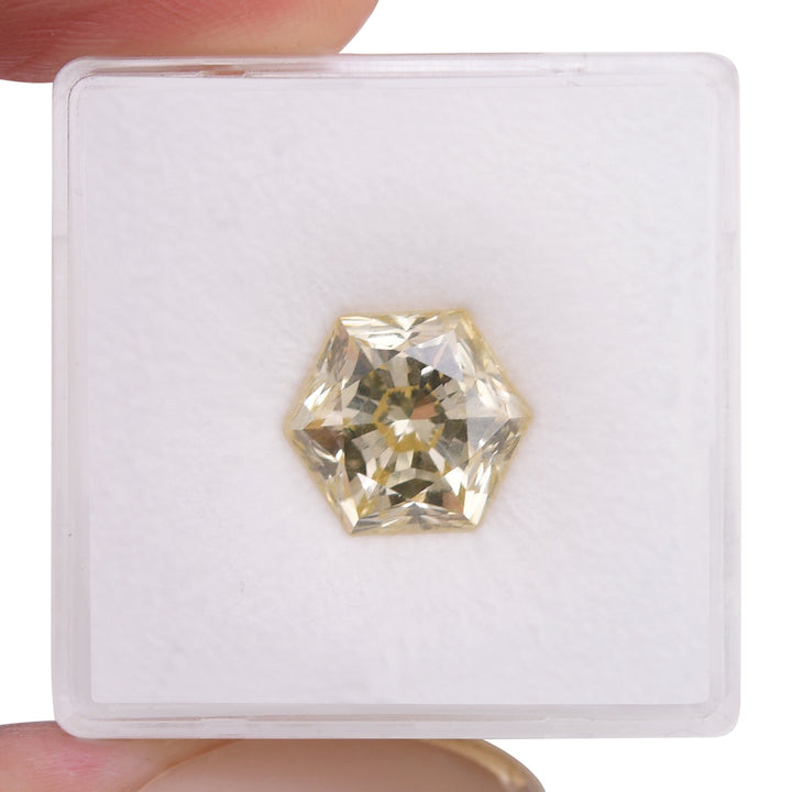 3.80 Carat Fancy Yellow Hexagonal  Diamond I1 GIA