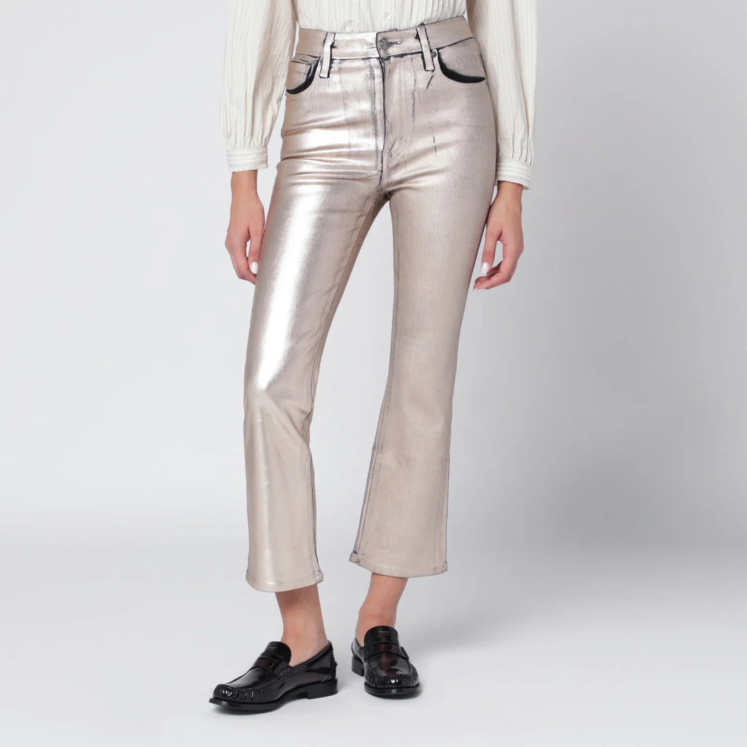 Frame - Champagne The Reboot cropped trousers