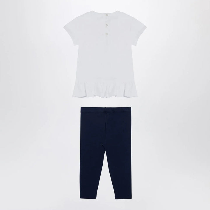 Polo Ralph Lauren - White/navy blue cotton two-piece set with print Brand Apparel &amp; Accessories 6