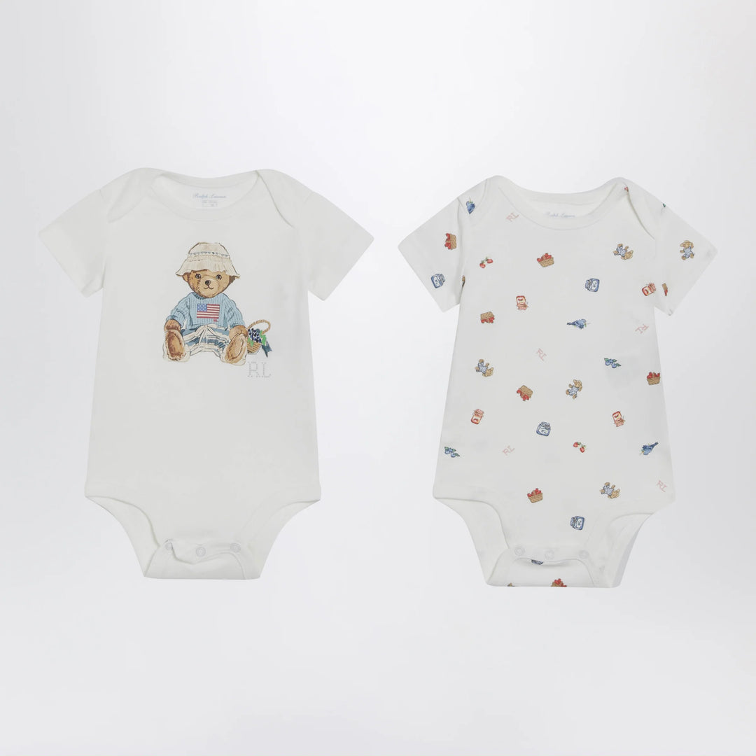 Polo Ralph Lauren - Set of two Polo Bear cotton bodysuits