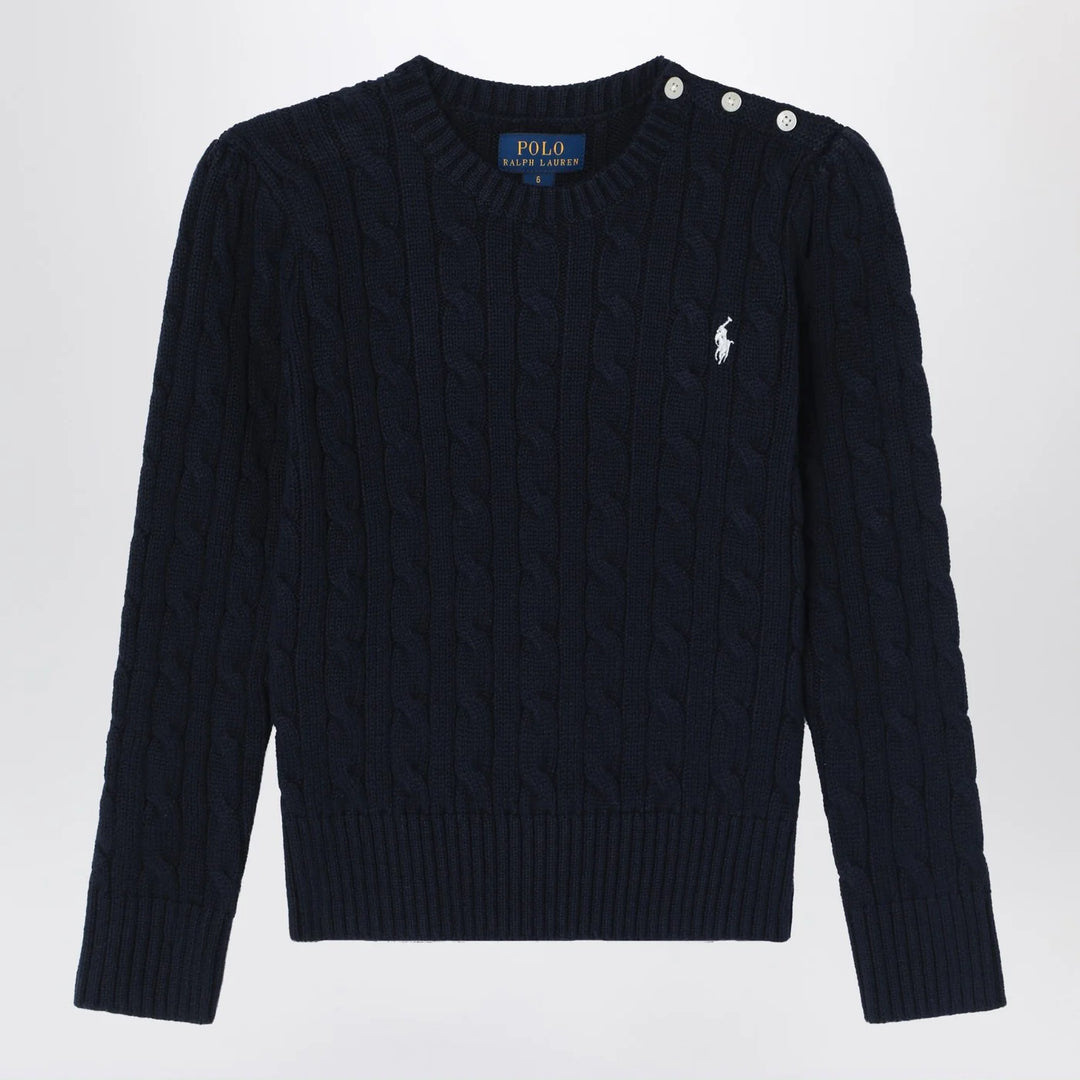 Polo Ralph Lauren - Navy blue cotton cable-knit jumper