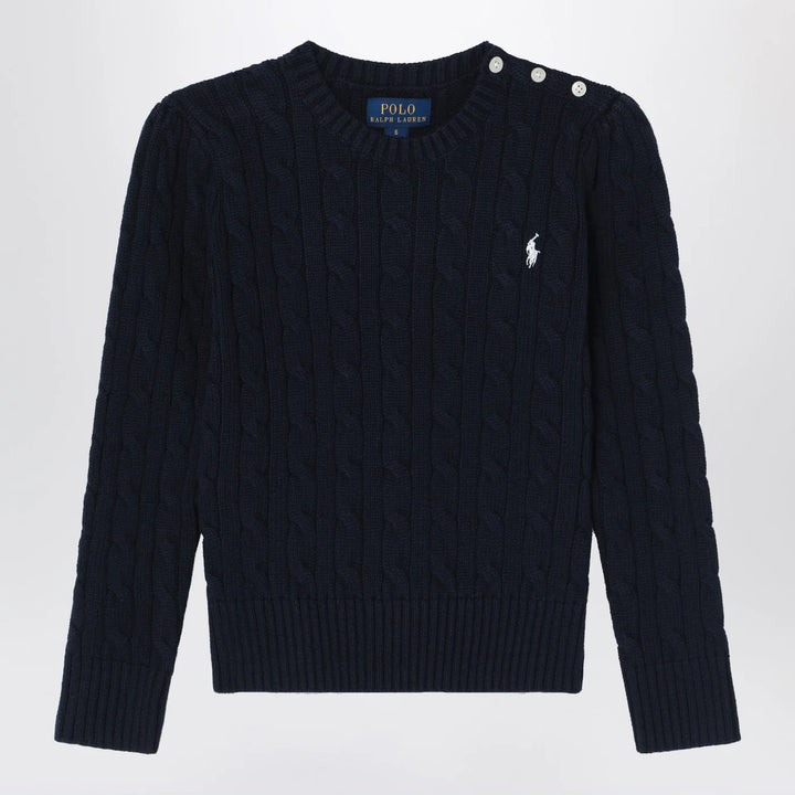 Polo Ralph Lauren - Navy blue cotton cable-knit jumper