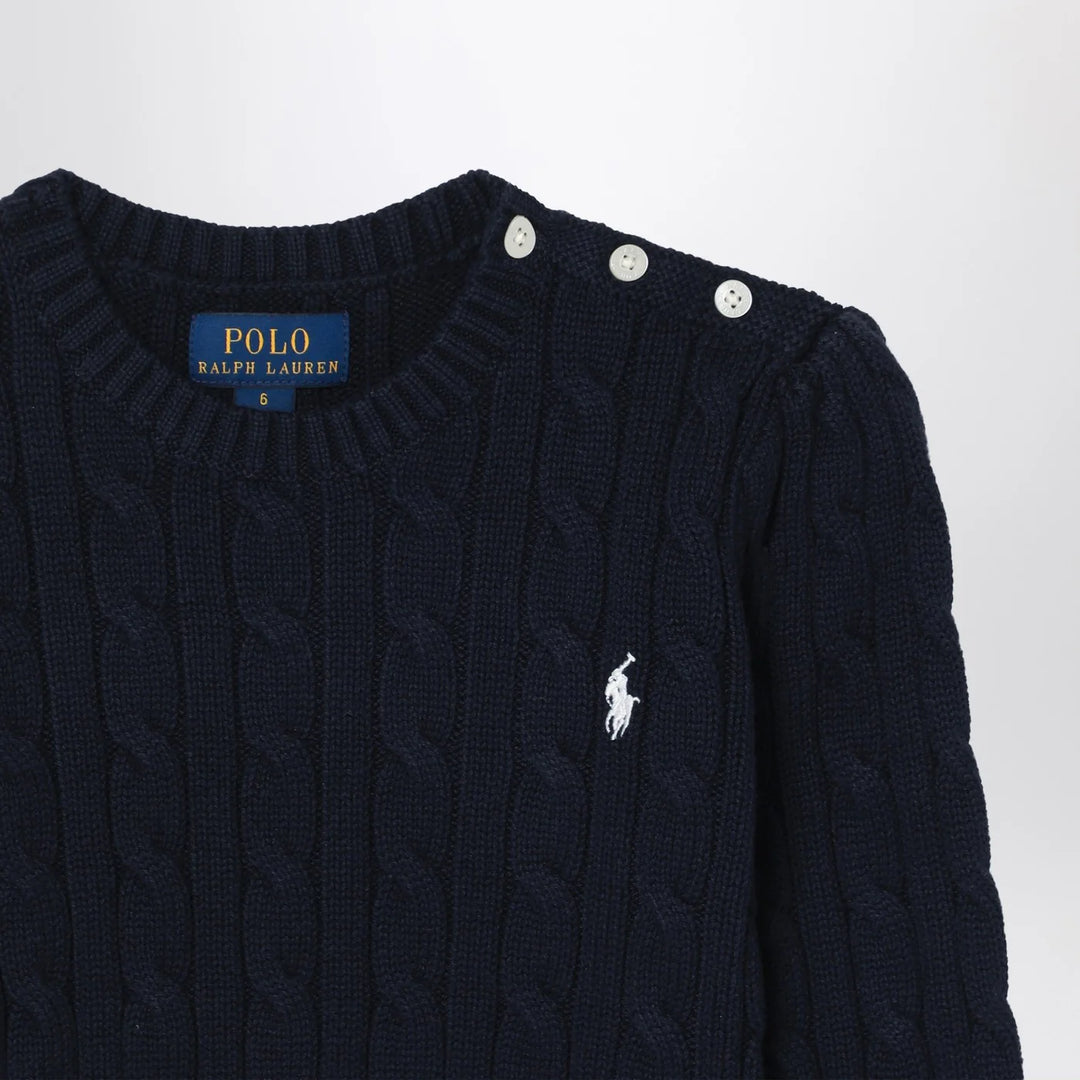 Polo Ralph Lauren - Navy blue cotton cable-knit jumper