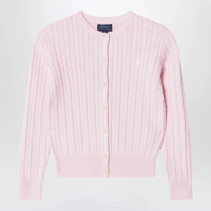 Polo Ralph Lauren - Pink fine cable-knit cotton cardigan
