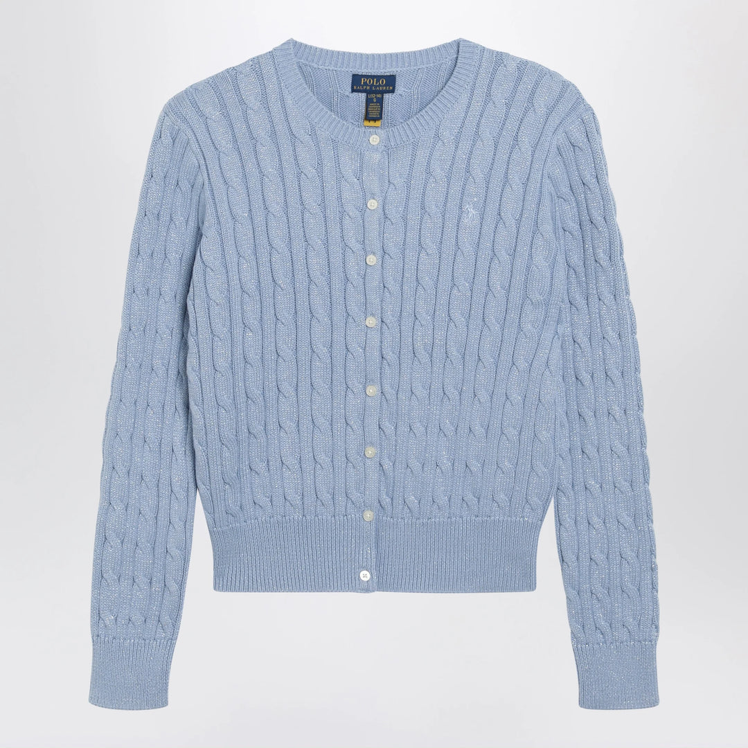 Polo Ralph Lauren - Light blue cable-knit cotton cardigan