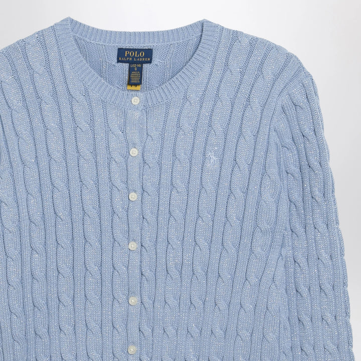 Polo Ralph Lauren - Light blue cable-knit cotton cardigan
