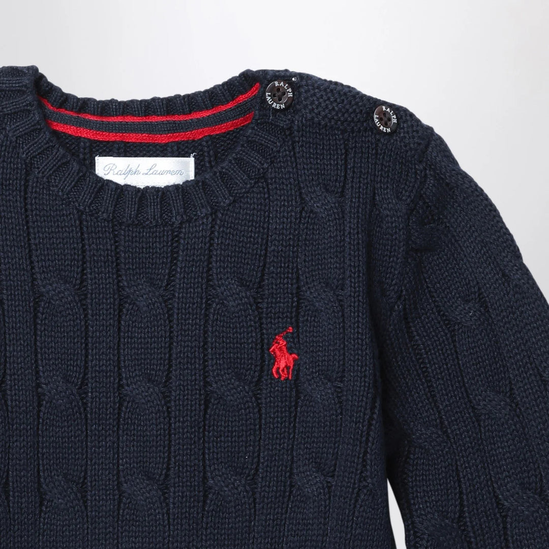 Polo Ralph Lauren - Navy blue cotton cable-knit sweater