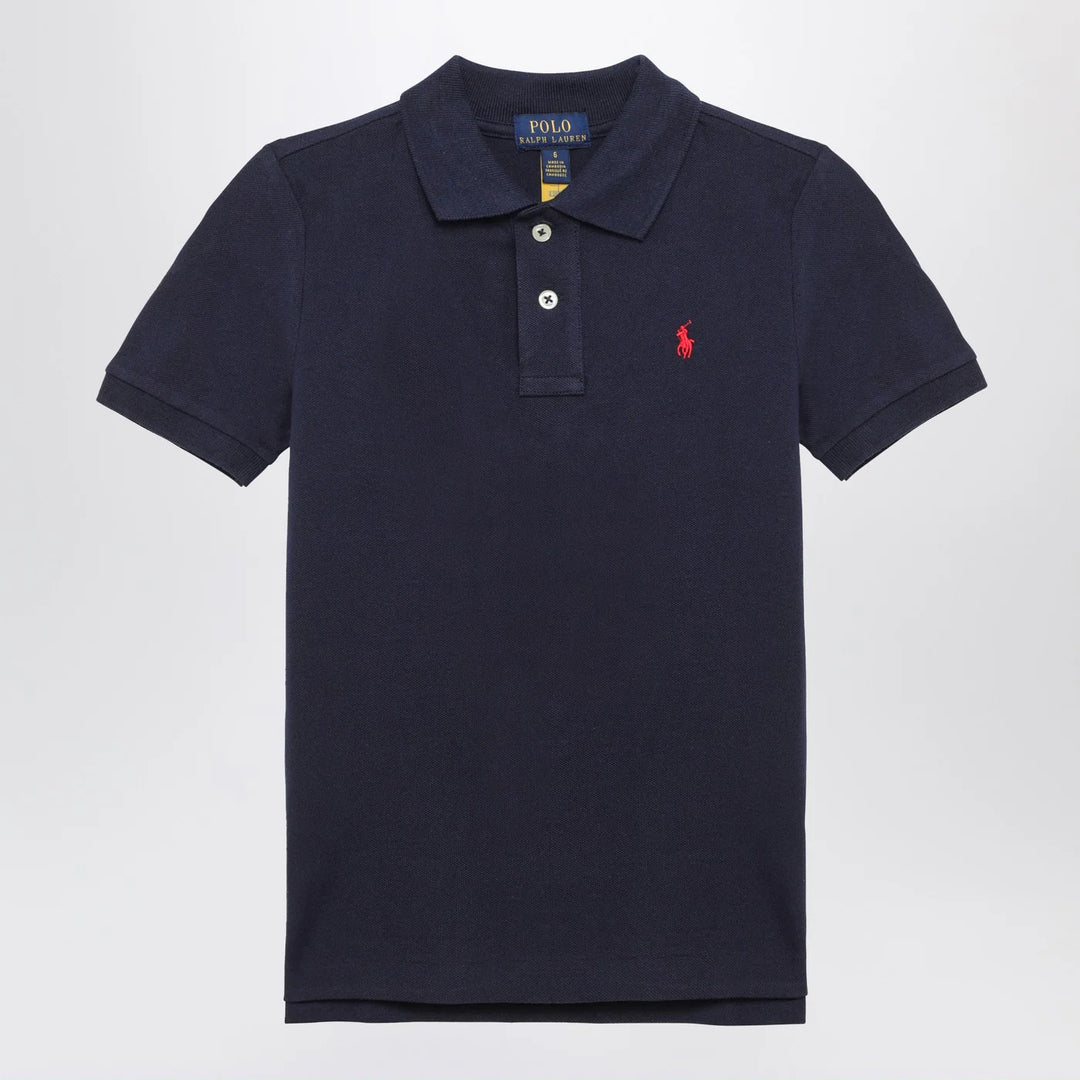 Polo Ralph Lauren - Blue navy cotton polo shirt with logo