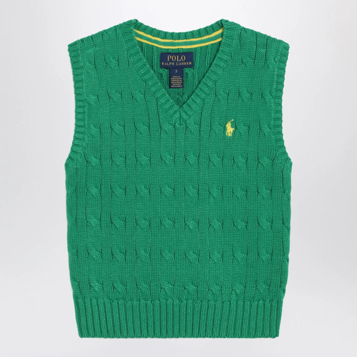 Polo Ralph Lauren - Green cable-knit cotton vest
