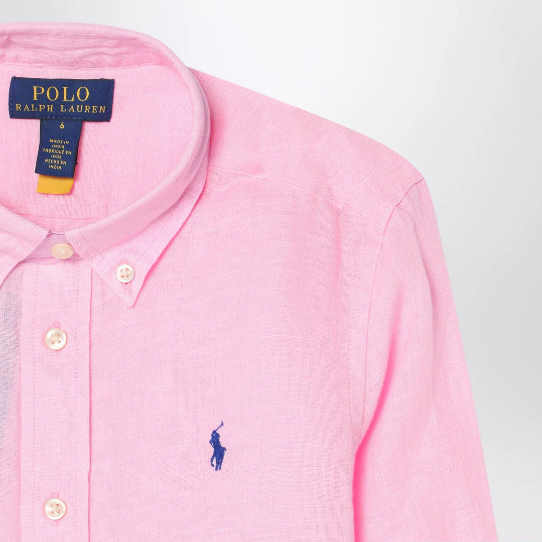 Polo Ralph Lauren - Pink linen button-down shirt