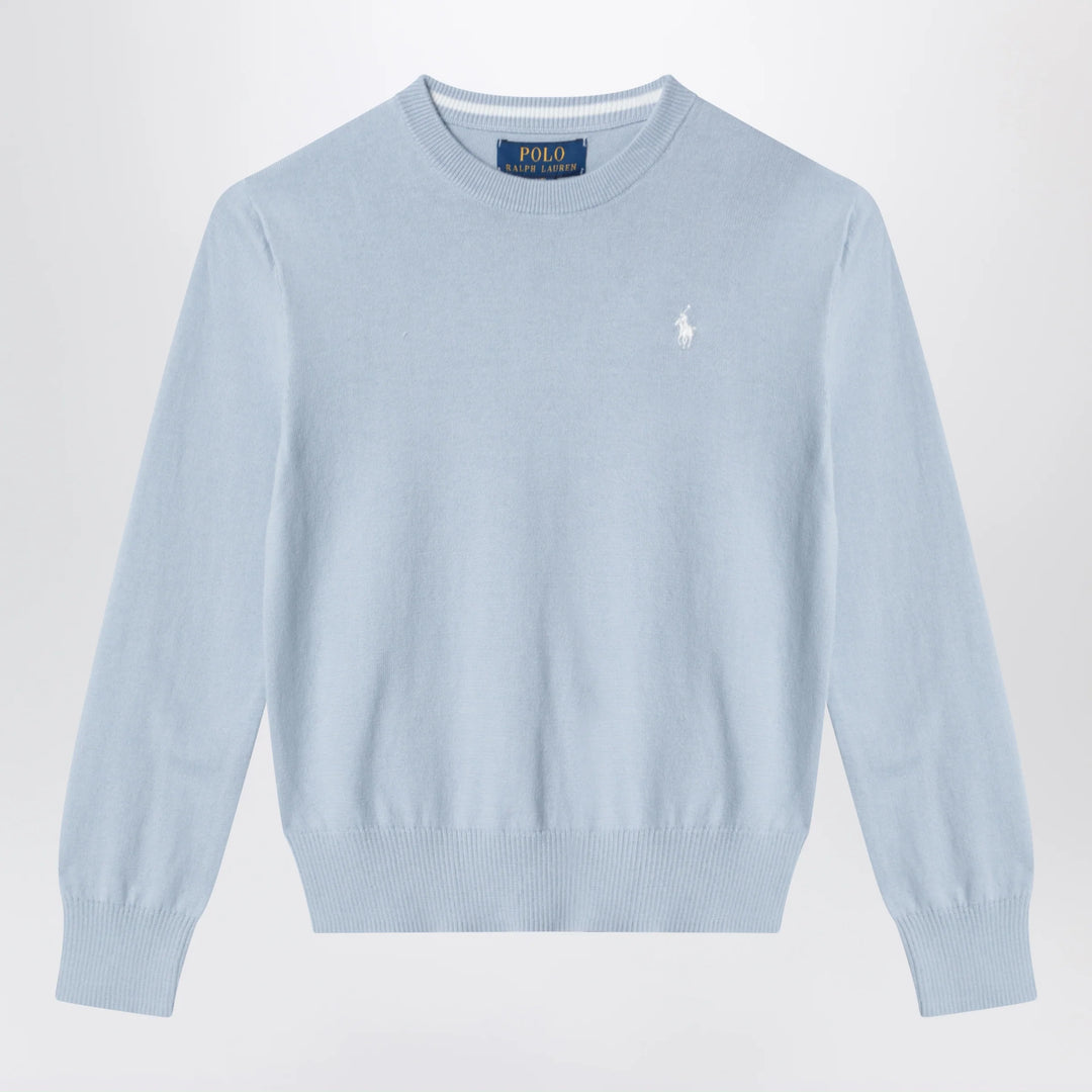 Polo Ralph Lauren - Light blue cotton crew-neck sweater