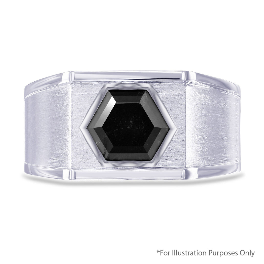 2.22 Carat Fancy Black Hexagonal  Diamond  GIA