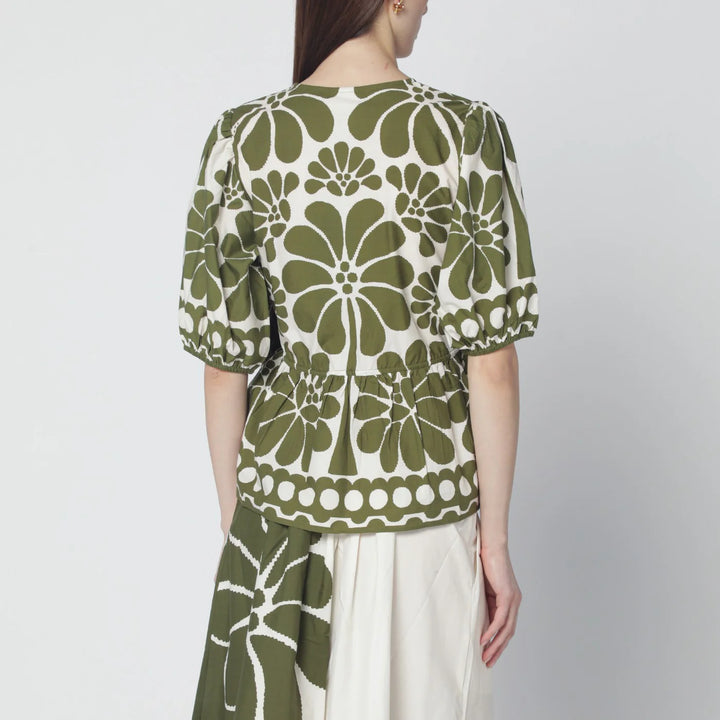 FARM Rio - Palermo blouse with green print