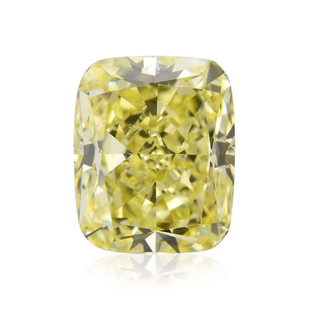 0.91 Carat Fancy Yellow Cushion Diamond VS1 GIA