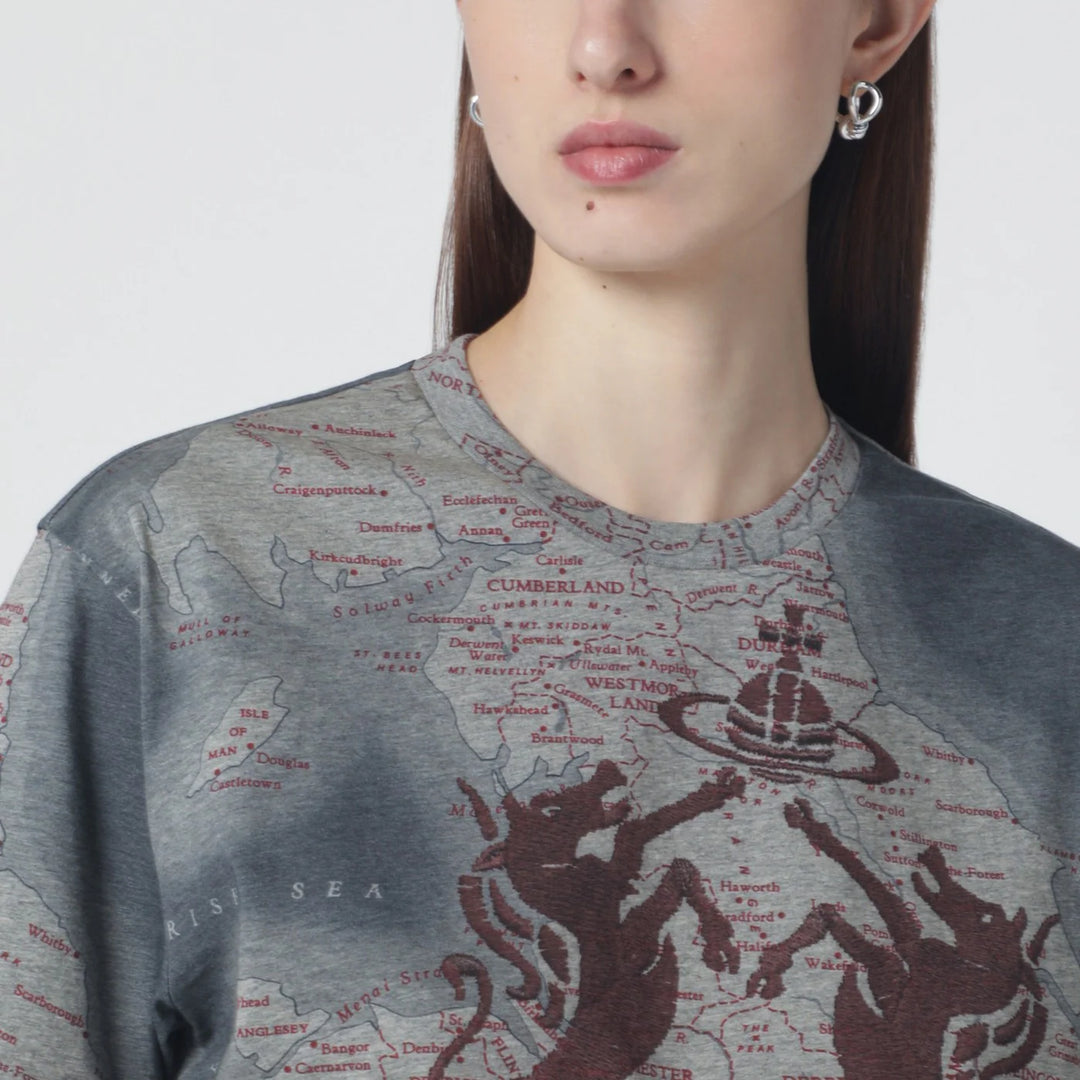 Vivienne Westwood - Grey mélange T-shirt with logo print