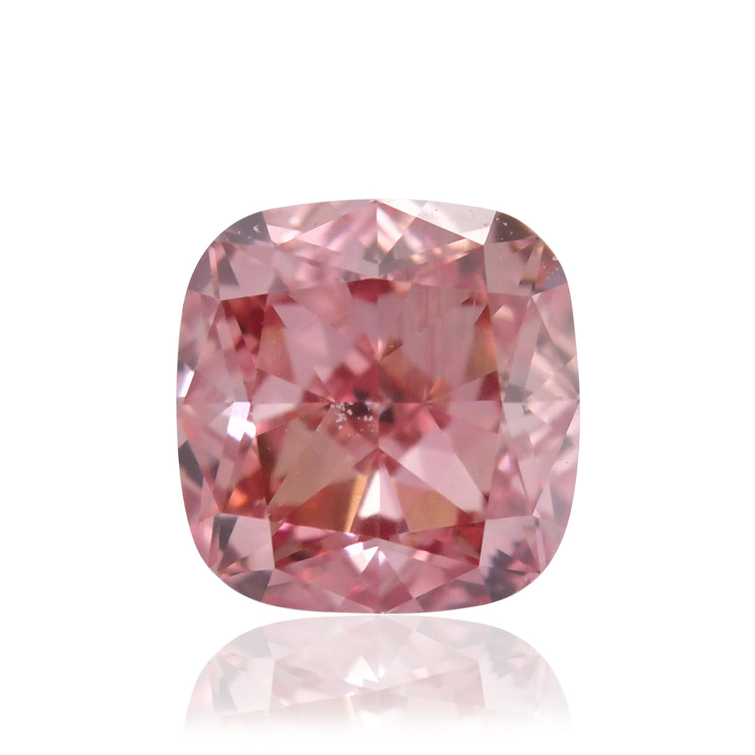 0.45 Carat Fancy Intense Orangy Pink Cushion Diamond VVS2 ARGYLE