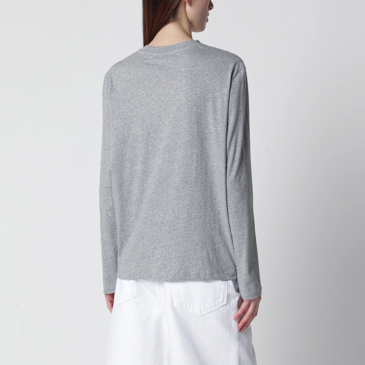 Róhe - Light grey mélange long-sleeve T-shirt