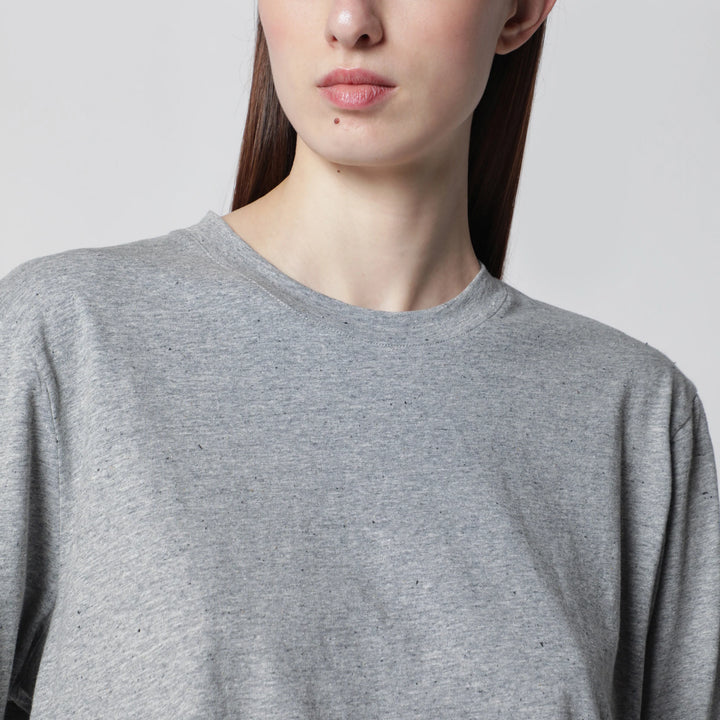 Róhe - Light grey mélange long-sleeve T-shirt