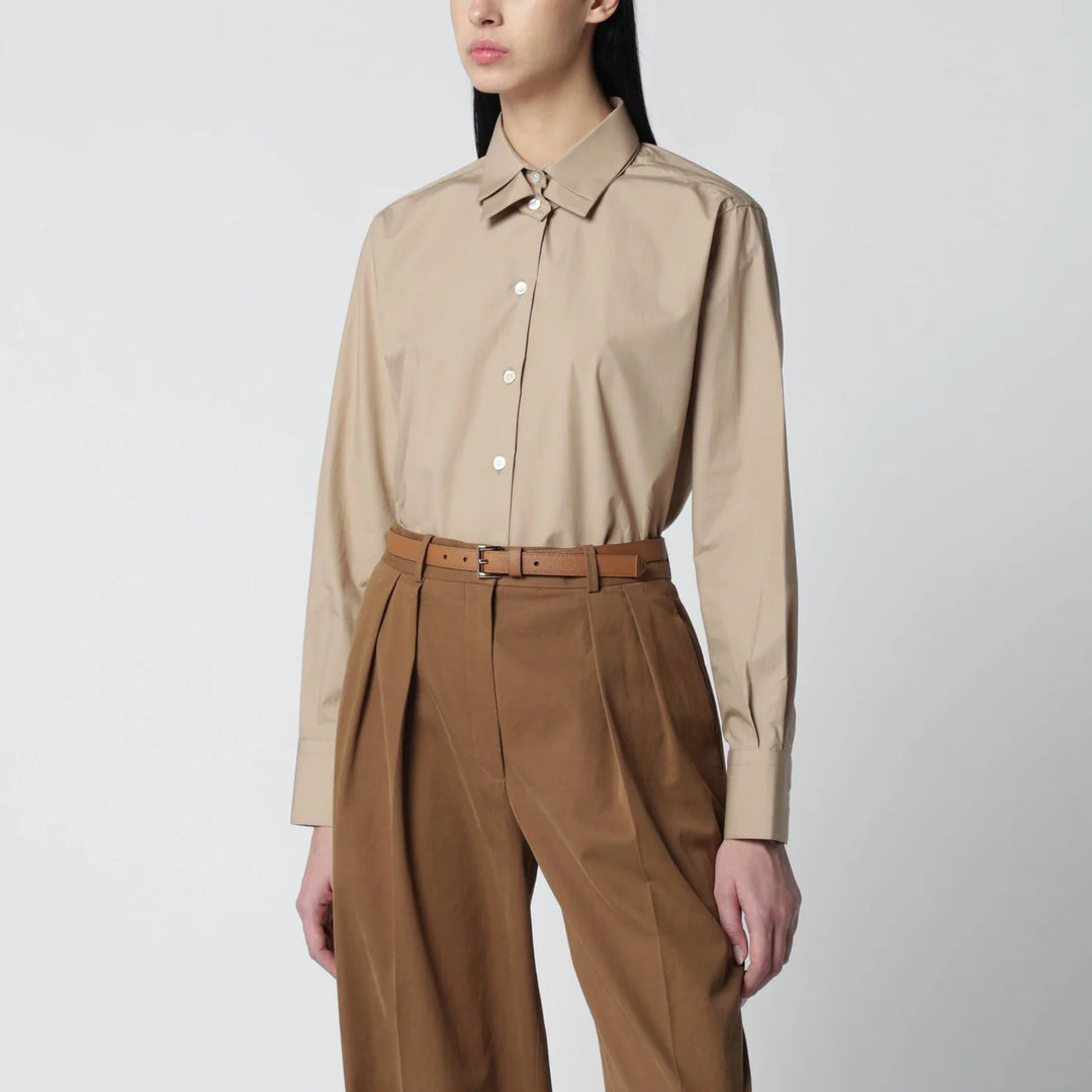 Róhe - Beige shirt with double collar