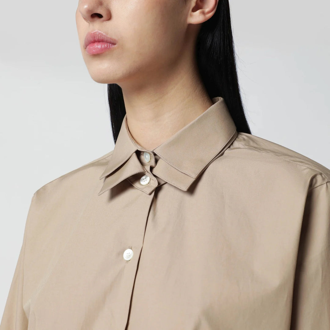 Róhe - Beige shirt with double collar