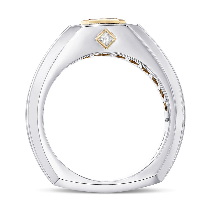 Leibish Fancy Deep Brownish Yellowish Orange Diamond Men&
