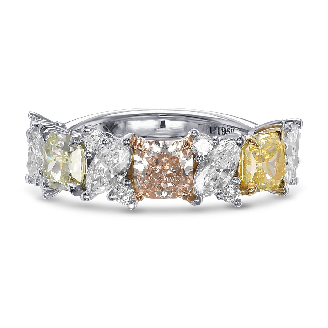 Leibish Multicolor Extraordinary Diamond Cluster Ring
