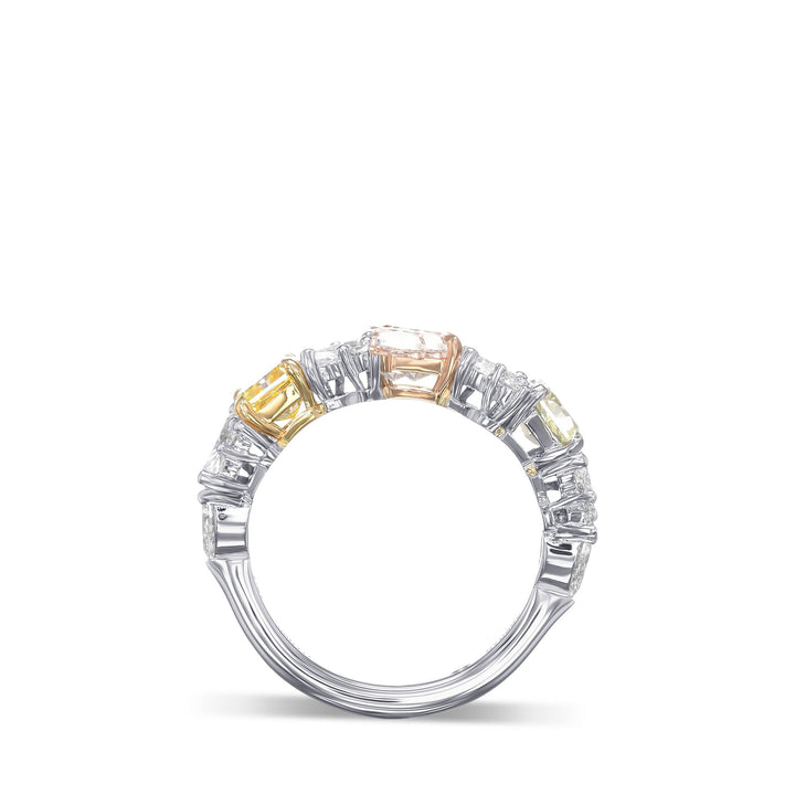 Leibish Multicolor Extraordinary Diamond Cluster Ring