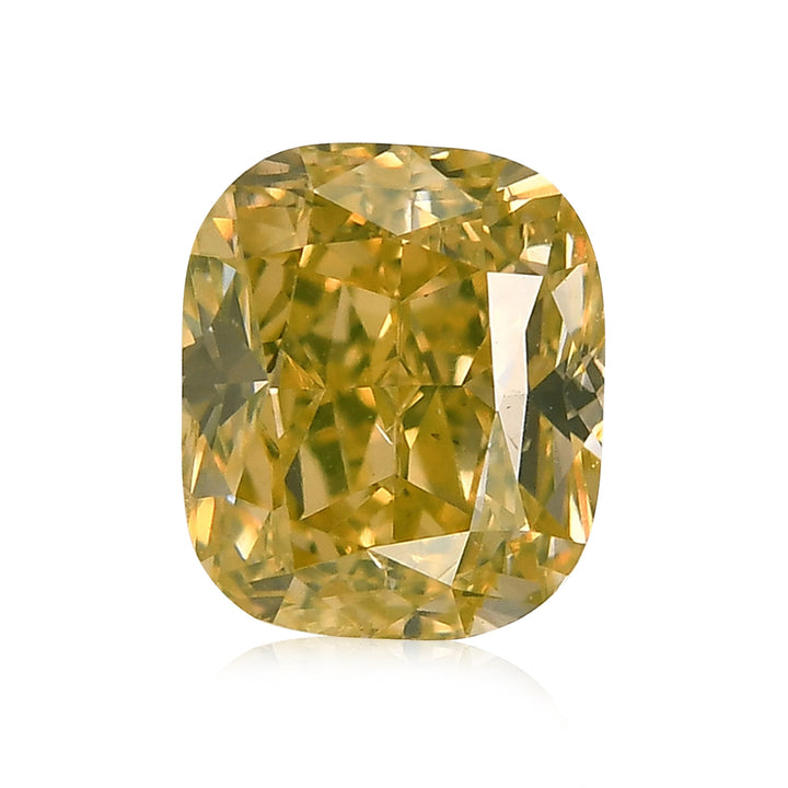 1.02 Carat Fancy Intense Yellow Cushion Diamond SI1 GIA